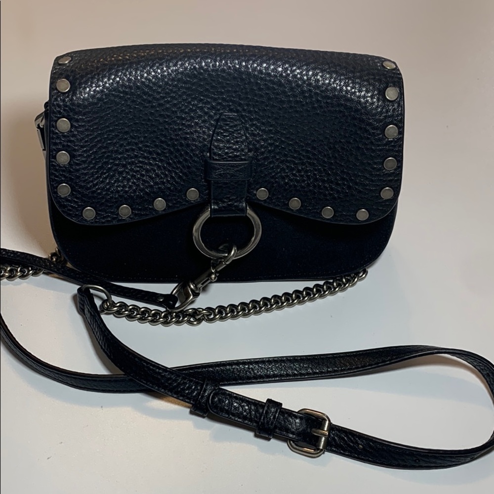 Rebecca Minkoff Black Studded Leather Crossbody Bag